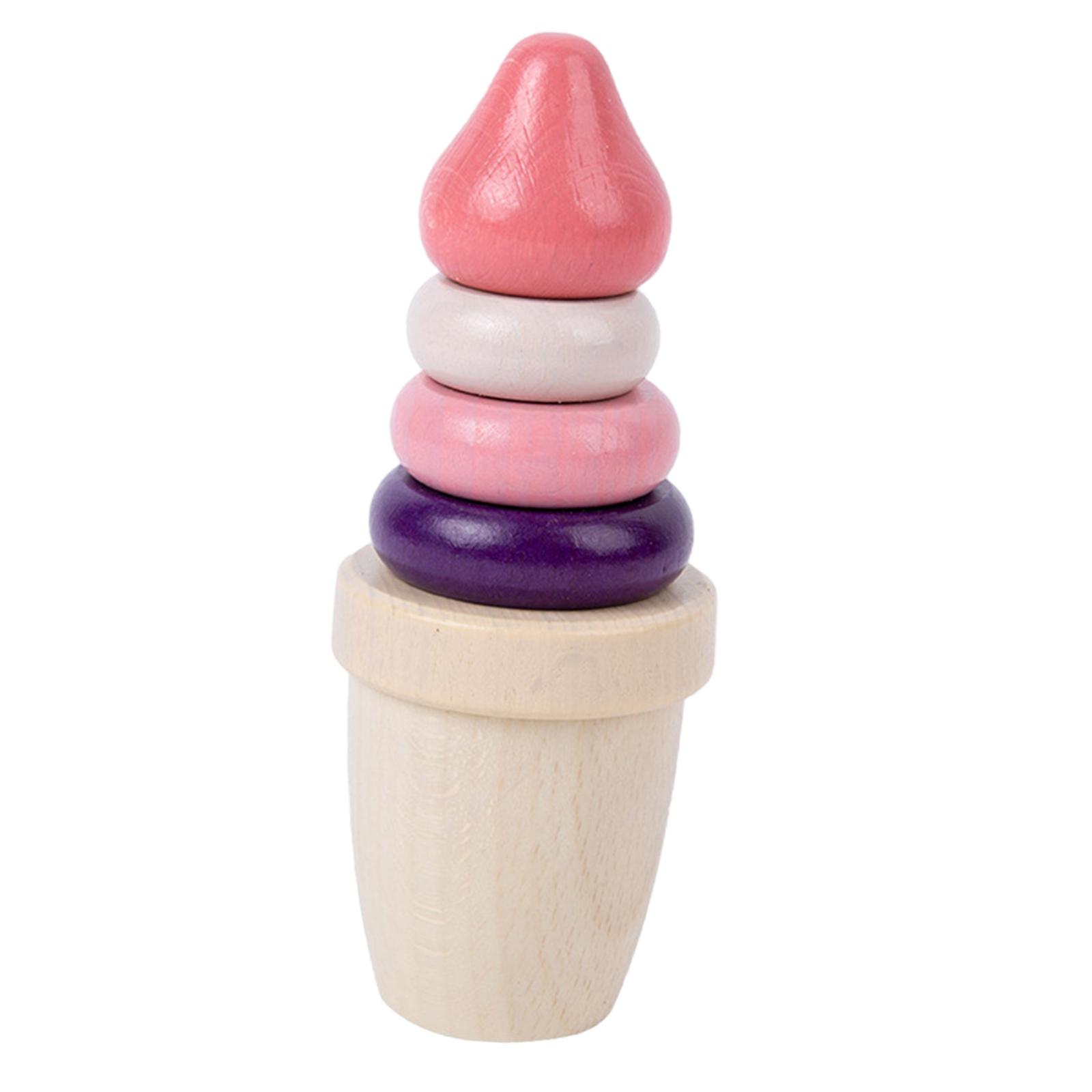 Kids Toys And Games - Montessori Ice Cream Stacker Toy Wooden