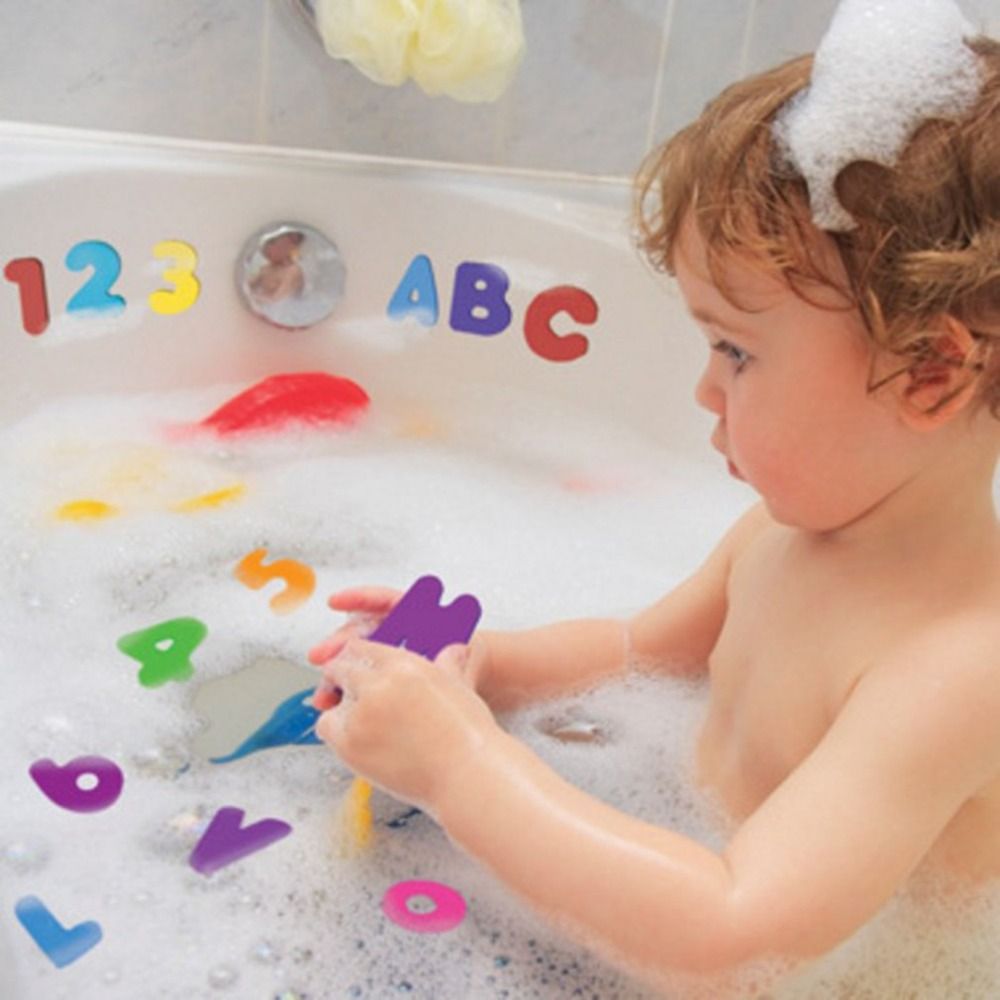 36 pcs Sticker Game Swimming P - Bath Letter Number Foam recension och pris