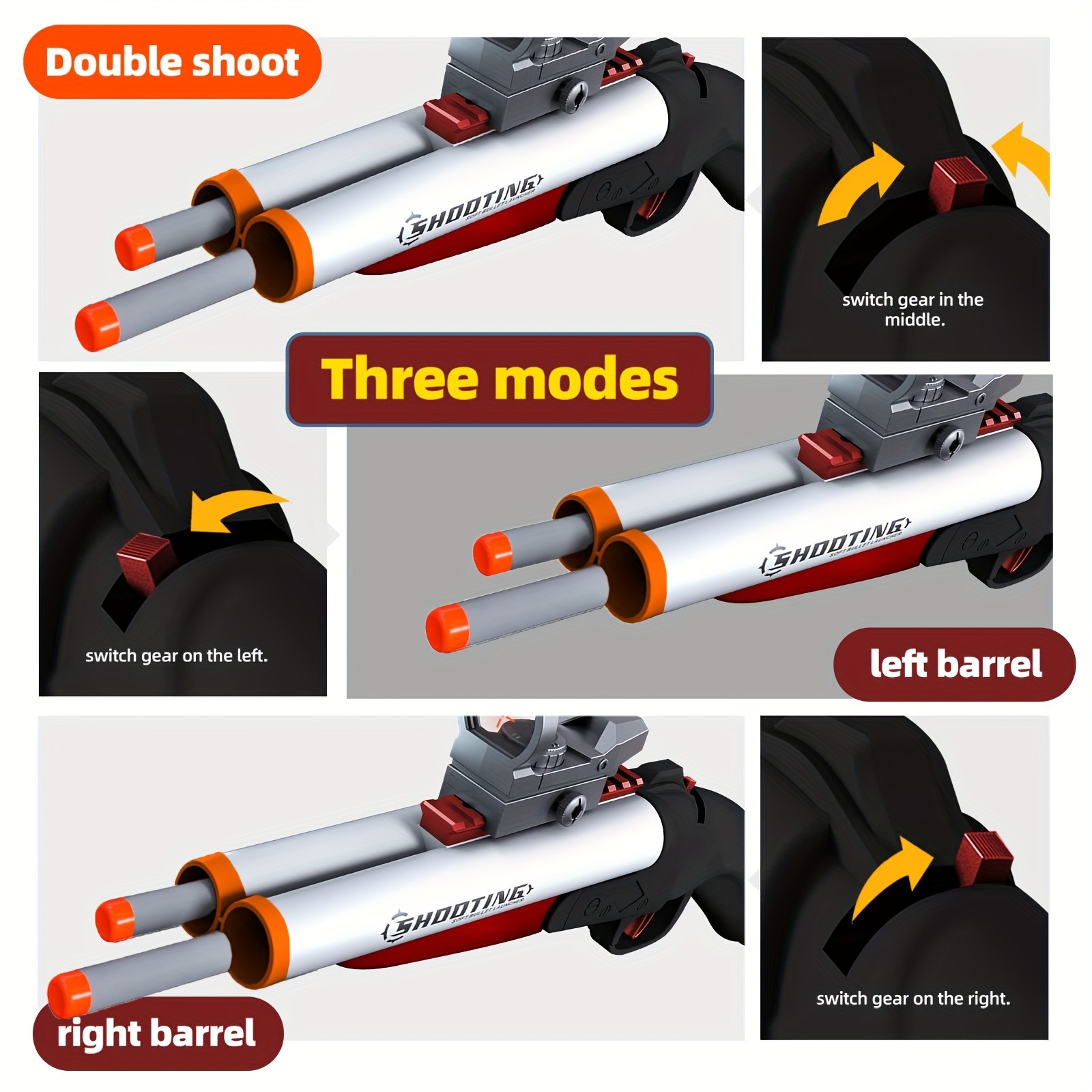 Soft Bullet Toy Gun，Double Bar - Foam Dart Gun recension och pris