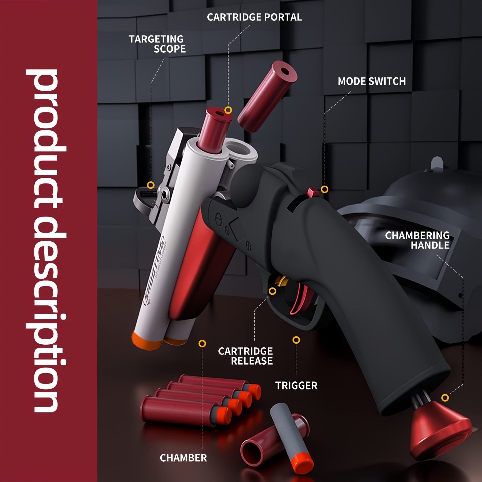 Soft Bullet Toy Gun，Double Bar - Foam Dart Gun recension och pris