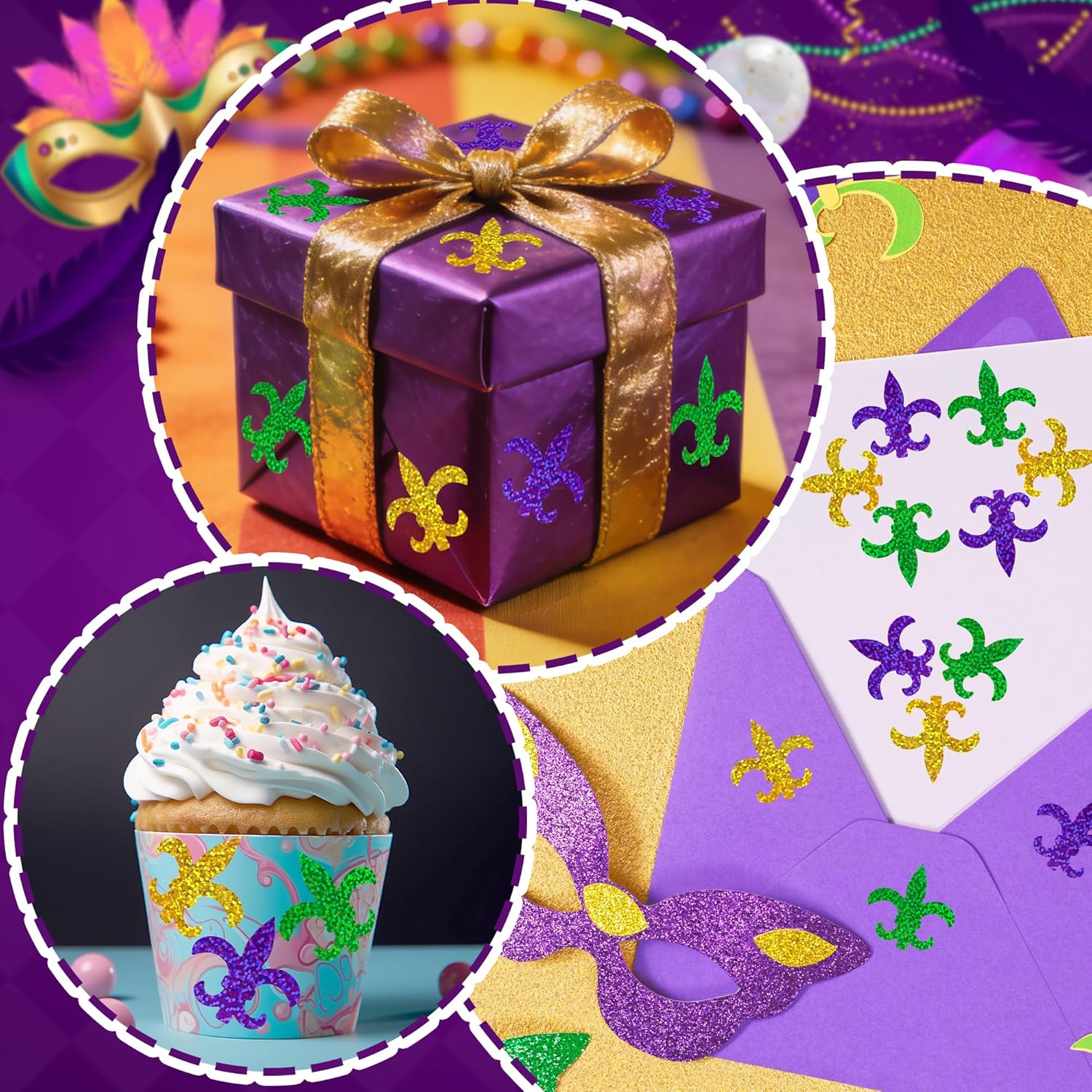500Pcs Mardi Gras Stickers for - Laser Tag Set Kids recension och pris